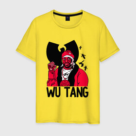 Мужская футболка хлопок с принтом Wu tang clan в Тюмени, 100% хлопок | прямой крой, круглый вырез горловины, длина до линии бедер, слегка спущенное плечо. | clan | hip hop | rza | wu tang | wutang | ву танг | вутанг | рэп