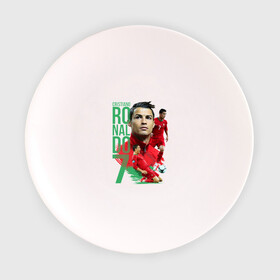 Тарелка с принтом Ronaldo в Тюмени, фарфор | диаметр - 210 мм
диаметр для нанесения принта - 120 мм | роналдо