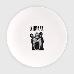 Тарелка с принтом Nirvana Group в Тюмени, фарфор | диаметр - 210 мм
диаметр для нанесения принта - 120 мм | kurt cobain | nirvana | курт кобейн | нирвана | нранж