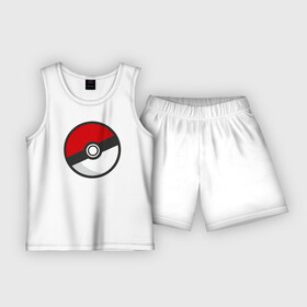Детская пижама с шортами хлопок с принтом Pokeball в Тюмени,  |  | pokeball покебол покемон pokemon