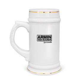 Кружка пивная с принтом Armin van Buuren в Тюмени,  керамика (Материал выдерживает высокую температуру, стоит избегать резкого перепада температур) |  объем 630 мл | armada | armin van buuren | trance | армин