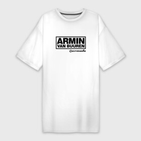Платье-футболка хлопок с принтом Armin van Buuren в Тюмени,  |  | Тематика изображения на принте: armada | armin van buuren | trance | армин