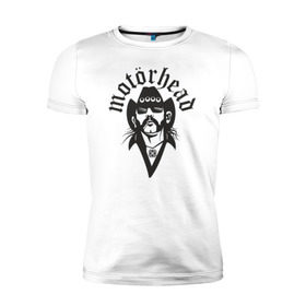 Мужская футболка премиум с принтом Motorhead в Тюмени, 92% хлопок, 8% лайкра | приталенный силуэт, круглый вырез ворота, длина до линии бедра, короткий рукав | моторхед