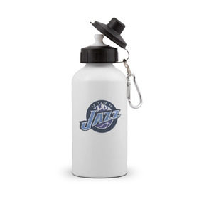 Бутылка спортивная с принтом NBA Utah Jazz в Тюмени, металл | емкость — 500 мл, в комплекте две пластиковые крышки и карабин для крепления | jazz | nba | nba utah jazz basketballбаскетбол | utah | нба | спорт