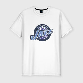 Мужская футболка премиум с принтом NBA Utah Jazz в Тюмени, 92% хлопок, 8% лайкра | приталенный силуэт, круглый вырез ворота, длина до линии бедра, короткий рукав | jazz | nba | nba utah jazz basketballбаскетбол | utah | нба | спорт