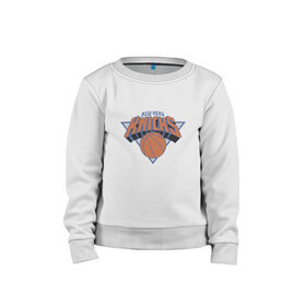 Детский свитшот хлопок с принтом NBA NEW YORK Knicks в Тюмени, 100% хлопок | круглый вырез горловины, эластичные манжеты, пояс и воротник | knicks | nba | nba new york knicks 2015 basketballбаскетбол | new york