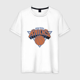 Мужская футболка хлопок с принтом NBA NEW YORK Knicks в Тюмени, 100% хлопок | прямой крой, круглый вырез горловины, длина до линии бедер, слегка спущенное плечо. | knicks | nba | nba new york knicks 2015 basketballбаскетбол | new york