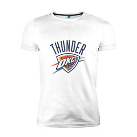 Мужская футболка премиум с принтом NBA OKLAHOMA THUNDER OKC в Тюмени, 92% хлопок, 8% лайкра | приталенный силуэт, круглый вырез ворота, длина до линии бедра, короткий рукав | nba | nba thunder basketball 2015thunder | okc | oklahoma | баскетбол