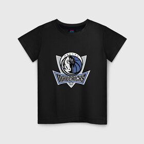 Детская футболка хлопок с принтом NBA DALLAS MAVERICKS в Тюмени, 100% хлопок | круглый вырез горловины, полуприлегающий силуэт, длина до линии бедер | basketball | dallas mavericks | mavericks | nba | nba dallas mavericks basketball