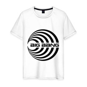 Мужская футболка хлопок с принтом Big bang в Тюмени, 100% хлопок | прямой крой, круглый вырез горловины, длина до линии бедер, слегка спущенное плечо. | Тематика изображения на принте: big bang | g dragon | k pop | биг бенг | кей поп | корея