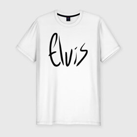 Мужская футболка премиум с принтом Elvis Aaron Presley в Тюмени, 92% хлопок, 8% лайкра | приталенный силуэт, круглый вырез ворота, длина до линии бедра, короткий рукав | elvis aaron presley элвис пресли