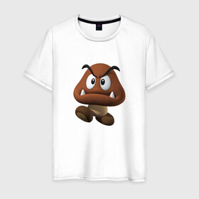 Мужская футболка хлопок с принтом GOOMBA Gaming в Тюмени, 100% хлопок | прямой крой, круглый вырез горловины, длина до линии бедер, слегка спущенное плечо. | dota | dota 2 | goomba gaming | logo | дота | лого