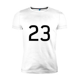 Мужская футболка премиум с принтом Number 23 Jordan, Lebron в Тюмени, 92% хлопок, 8% лайкра | приталенный силуэт, круглый вырез ворота, длина до линии бедра, короткий рукав | jordan