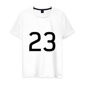 Мужская футболка хлопок с принтом Number 23 Jordan, Lebron в Тюмени, 100% хлопок | прямой крой, круглый вырез горловины, длина до линии бедер, слегка спущенное плечо. | jordan