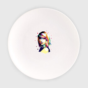 Тарелка с принтом Taylor Swift в Тюмени, фарфор | диаметр - 210 мм
диаметр для нанесения принта - 120 мм | Тематика изображения на принте: taylor swift | музыка | тэйлор свифт