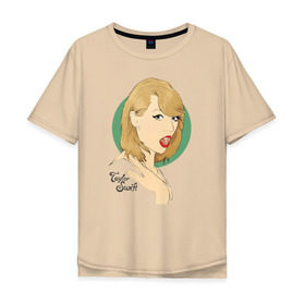 Мужская футболка хлопок Oversize с принтом Тэйлор Свифт в Тюмени, 100% хлопок | свободный крой, круглый ворот, “спинка” длиннее передней части | taylor swift | музыка | тэйлор свифт