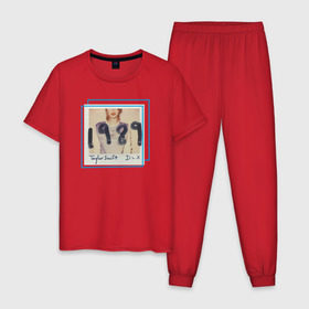 Мужская пижама хлопок с принтом ТС 1989 в Тюмени, 100% хлопок | брюки и футболка прямого кроя, без карманов, на брюках мягкая резинка на поясе и по низу штанин
 | 1989 | taylor swift | музыка | тэйлор свифт
