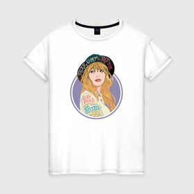 Женская футболка хлопок с принтом Тейлор Свифт ред тур в Тюмени, 100% хлопок | прямой крой, круглый вырез горловины, длина до линии бедер, слегка спущенное плечо | taylor swift | музыка | тэйлор свифт