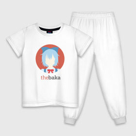 Детская пижама хлопок с принтом The Baka в Тюмени, 100% хлопок |  брюки и футболка прямого кроя, без карманов, на брюках мягкая резинка на поясе и по низу штанин
 | baka | cirno | бака | на макете изображена сырно | персонаж игры touhouсырно