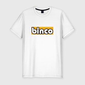 Мужская футболка премиум с принтом Binco в Тюмени, 92% хлопок, 8% лайкра | приталенный силуэт, круглый вырез ворота, длина до линии бедра, короткий рукав | Тематика изображения на принте: binco | gta | gta 5 | gta v | san andreas | гта | игры