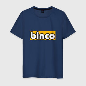 Мужская футболка хлопок с принтом Binco в Тюмени, 100% хлопок | прямой крой, круглый вырез горловины, длина до линии бедер, слегка спущенное плечо. | binco | gta | gta 5 | gta v | san andreas | гта | игры