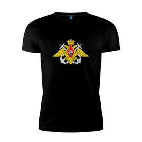 Мужская футболка премиум с принтом Военно-морской Флот в Тюмени, 92% хлопок, 8% лайкра | приталенный силуэт, круглый вырез ворота, длина до линии бедра, короткий рукав | армия | военно морской флот | военный | войска | вооруженные | силы | служба | эмблема
