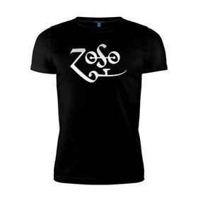 Мужская футболка премиум с принтом Led Zeppelin в Тюмени, 92% хлопок, 8% лайкра | приталенный силуэт, круглый вырез ворота, длина до линии бедра, короткий рукав | led zeppelin music лэд зепплин