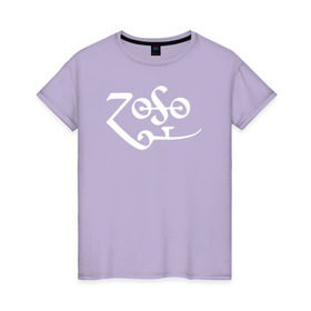 Женская футболка хлопок с принтом Led Zeppelin в Тюмени, 100% хлопок | прямой крой, круглый вырез горловины, длина до линии бедер, слегка спущенное плечо | led zeppelin music лэд зепплин