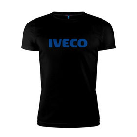 Мужская футболка премиум с принтом Iveco в Тюмени, 92% хлопок, 8% лайкра | приталенный силуэт, круглый вырез ворота, длина до линии бедра, короткий рукав | ивеко