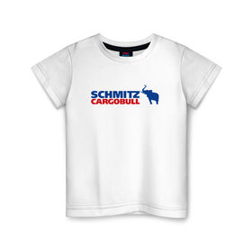Детская футболка хлопок с принтом Schmitz в Тюмени, 100% хлопок | круглый вырез горловины, полуприлегающий силуэт, длина до линии бедер | 