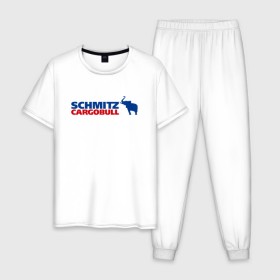Мужская пижама хлопок с принтом Schmitz в Тюмени, 100% хлопок | брюки и футболка прямого кроя, без карманов, на брюках мягкая резинка на поясе и по низу штанин
 | 