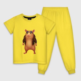Детская пижама хлопок с принтом Хомяк в Тюмени, 100% хлопок |  брюки и футболка прямого кроя, без карманов, на брюках мягкая резинка на поясе и по низу штанин
 | арт | животные | зверь | няша | смешное | хомяк | хомячок