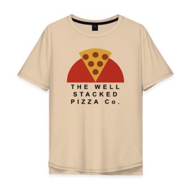 Мужская футболка хлопок Oversize с принтом The Well Stacked Pizza в Тюмени, 100% хлопок | свободный крой, круглый ворот, “спинка” длиннее передней части | Тематика изображения на принте: grandtheftauto | lossantos | pizza | sanandreas | забегаловки в grand theft auto: san andreasgta