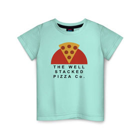 Детская футболка хлопок с принтом The Well Stacked Pizza в Тюмени, 100% хлопок | круглый вырез горловины, полуприлегающий силуэт, длина до линии бедер | grandtheftauto | lossantos | pizza | sanandreas | забегаловки в grand theft auto: san andreasgta