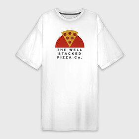 Платье-футболка хлопок с принтом The Well Stacked Pizza в Тюмени,  |  | grandtheftauto | lossantos | pizza | sanandreas | забегаловки в grand theft auto: san andreasgta