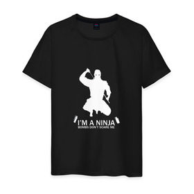 Мужская футболка хлопок с принтом Counter Strike NINJA DEFUSES в Тюмени, 100% хлопок | прямой крой, круглый вырез горловины, длина до линии бедер, слегка спущенное плечо. | counter strike | counter strike ninja defusescounter | elite | global | strike