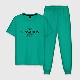 Мужская пижама хлопок с принтом Sensation The Legacy в Тюмени, 100% хлопок | брюки и футболка прямого кроя, без карманов, на брюках мягкая резинка на поясе и по низу штанин
 | amsterdam | sensation | the legacy | сэнсэйшн