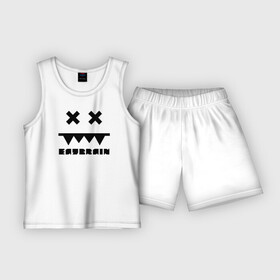 Детская пижама с шортами хлопок с принтом Eatbrain Logo в Тюмени,  |  | eatbrain | music | для любителей жирного neurofunk звучания.drum