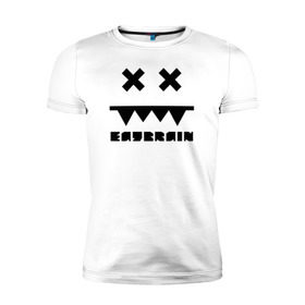 Мужская футболка премиум с принтом Eatbrain Logo в Тюмени, 92% хлопок, 8% лайкра | приталенный силуэт, круглый вырез ворота, длина до линии бедра, короткий рукав | eatbrain | music | для любителей жирного neurofunk звучания.drum