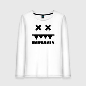 Женский лонгслив хлопок с принтом Eatbrain Logo в Тюмени, 100% хлопок |  | eatbrain | music | для любителей жирного neurofunk звучания.drum