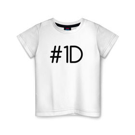 Детская футболка хлопок с принтом One direction в Тюмени, 100% хлопок | круглый вырез горловины, полуприлегающий силуэт, длина до линии бедер | 1d | дирекшн