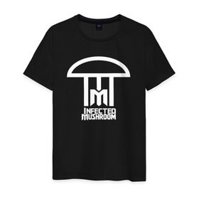 Мужская футболка хлопок с принтом Inficted Mushroom в Тюмени, 100% хлопок | прямой крой, круглый вырез горловины, длина до линии бедер, слегка спущенное плечо. | goa | infected mushroom | psytrance