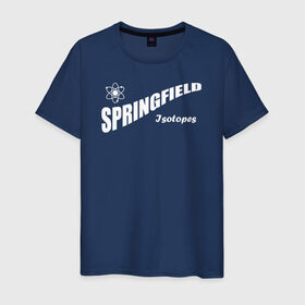 Мужская футболка хлопок с принтом Springfield isotopes в Тюмени, 100% хлопок | прямой крой, круглый вырез горловины, длина до линии бедер, слегка спущенное плечо. | springfield isotopes симпсоны simpsons homer