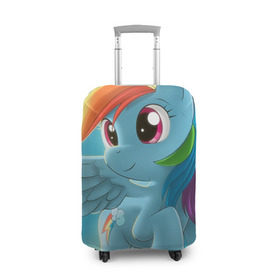 Чехол для чемодана 3D с принтом My littlle pony в Тюмени, 86% полиэфир, 14% спандекс | двустороннее нанесение принта, прорези для ручек и колес | Тематика изображения на принте: littlle | littlle pony | pony | пони
