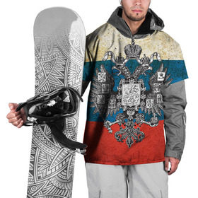 Накидка на куртку 3D с принтом Россия в Тюмени, 100% полиэстер |  | Тематика изображения на принте: герб | патриот | россия | рф | флаг