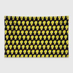 Флаг-баннер с принтом Лиза Симпсон в Тюмени, 100% полиэстер | размер 67 х 109 см, плотность ткани — 95 г/м2; по краям флага есть четыре люверса для крепления | simpsons | лиза | симпсоны
