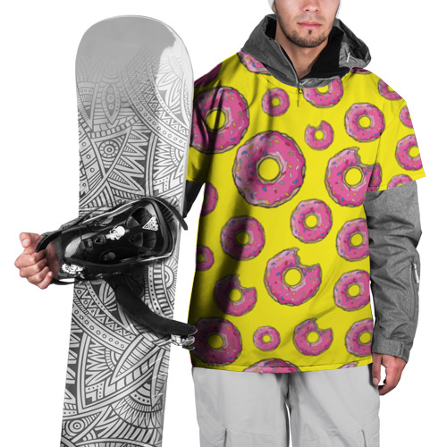 Накидка на куртку 3D с принтом Пончики в Тюмени, 100% полиэстер |  | Тематика изображения на принте: donut | simpsons | паттерн | пончик