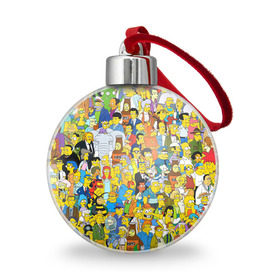 Ёлочный шар с принтом Симпсоны в Тюмени, Пластик | Диаметр: 77 мм | Тематика изображения на принте: гомер