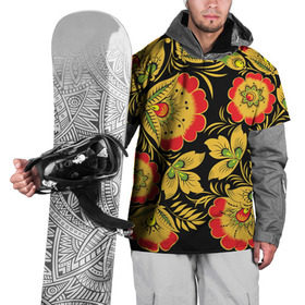 Накидка на куртку 3D с принтом Хохлома в Тюмени, 100% полиэстер |  | Тематика изображения на принте: роспись | узор | хохлома