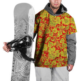 Накидка на куртку 3D с принтом Хохлома в Тюмени, 100% полиэстер |  | роспись | узор | хохлома